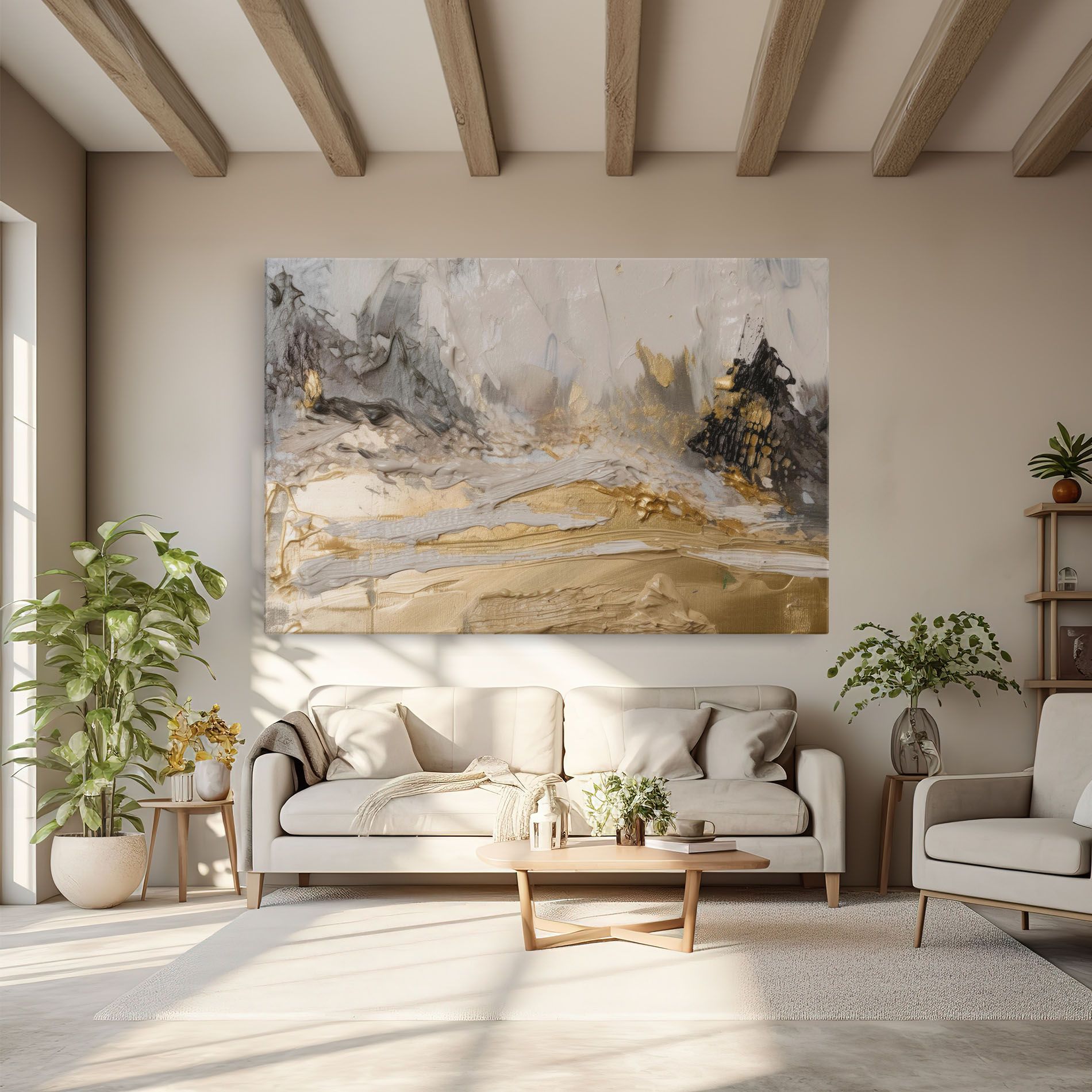 Картина на платно Abstract White Waves